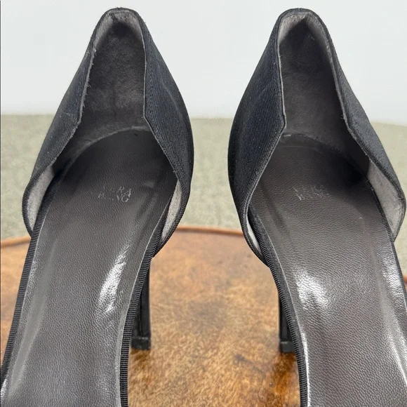 Vera Wang Stuart Weitzman Shoes Wm 7.5M Black Heels Evening Holiday D'Orsay - Picture 4 of 14